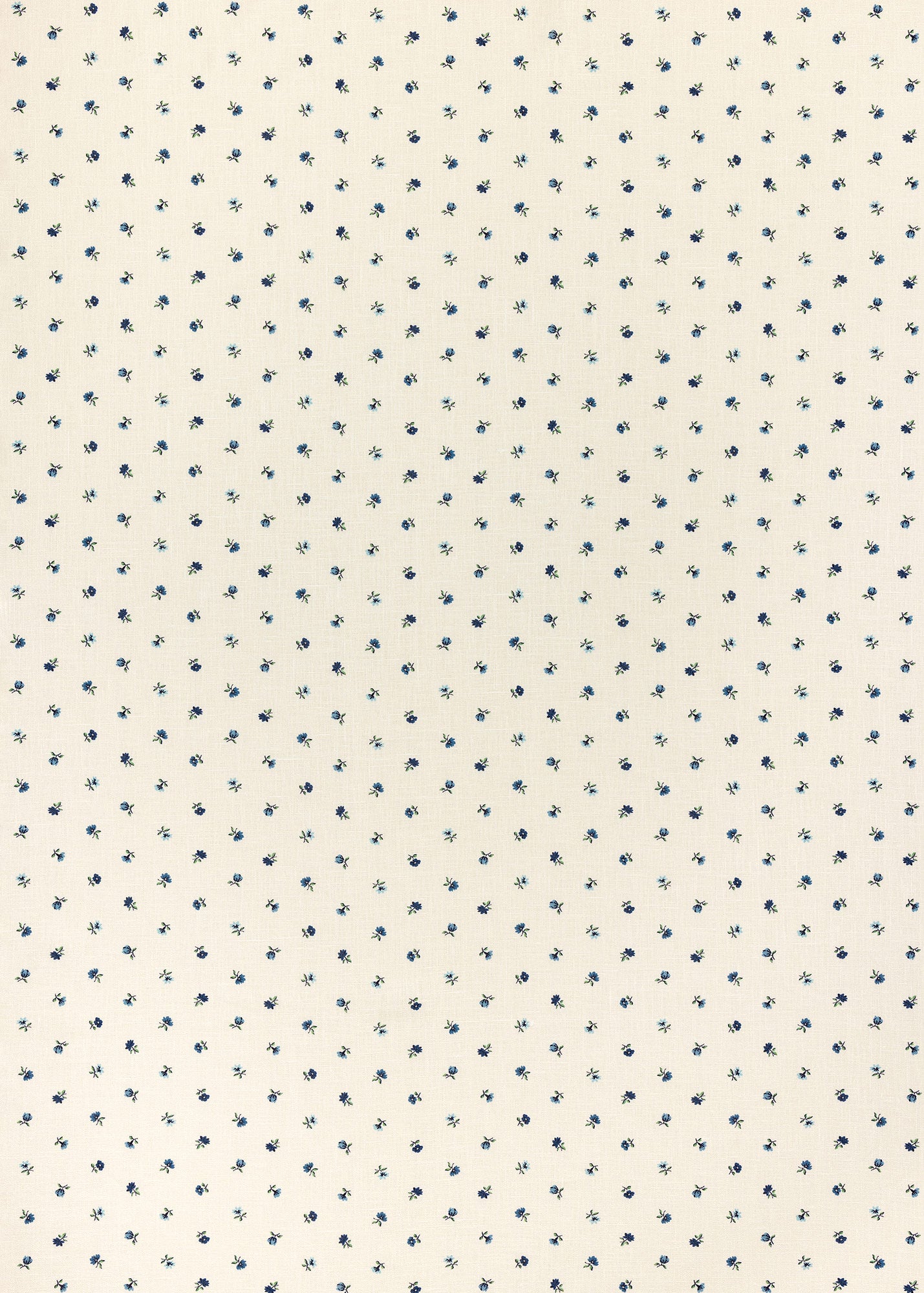 Petites Fleurs Linen Fabric ~ Delft