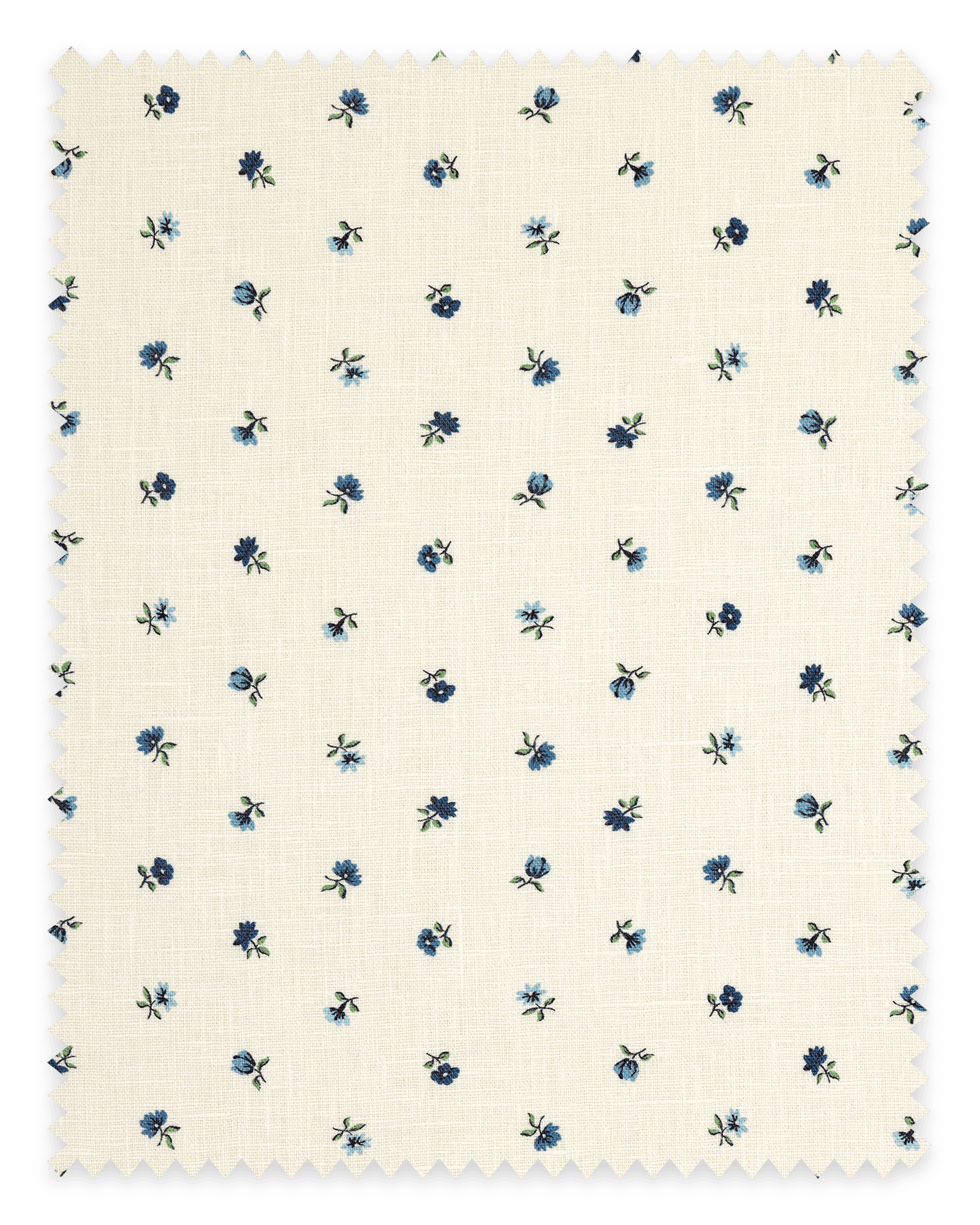 Petites Fleurs Linen Fabric ~ Delft