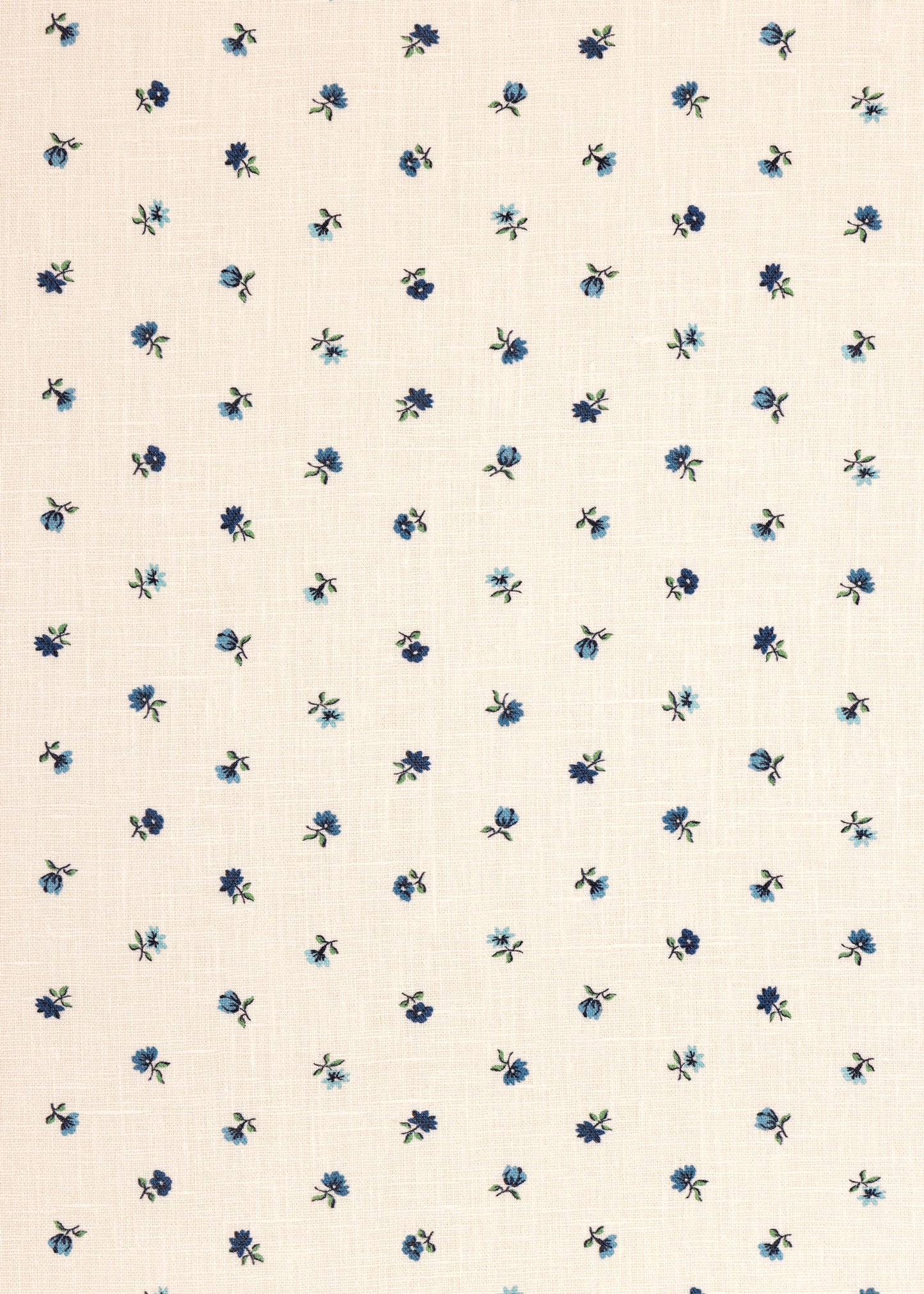 Petites Fleurs Linen Fabric ~ Delft