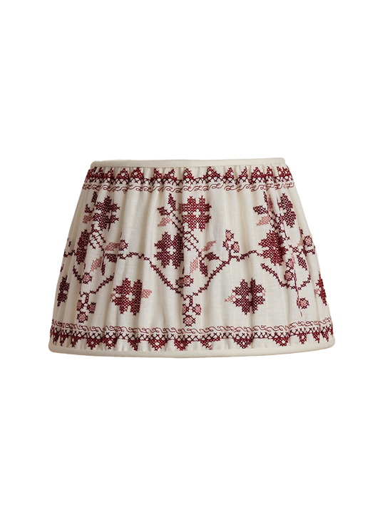 Natalia Gathered Lampshade ~ Poppy