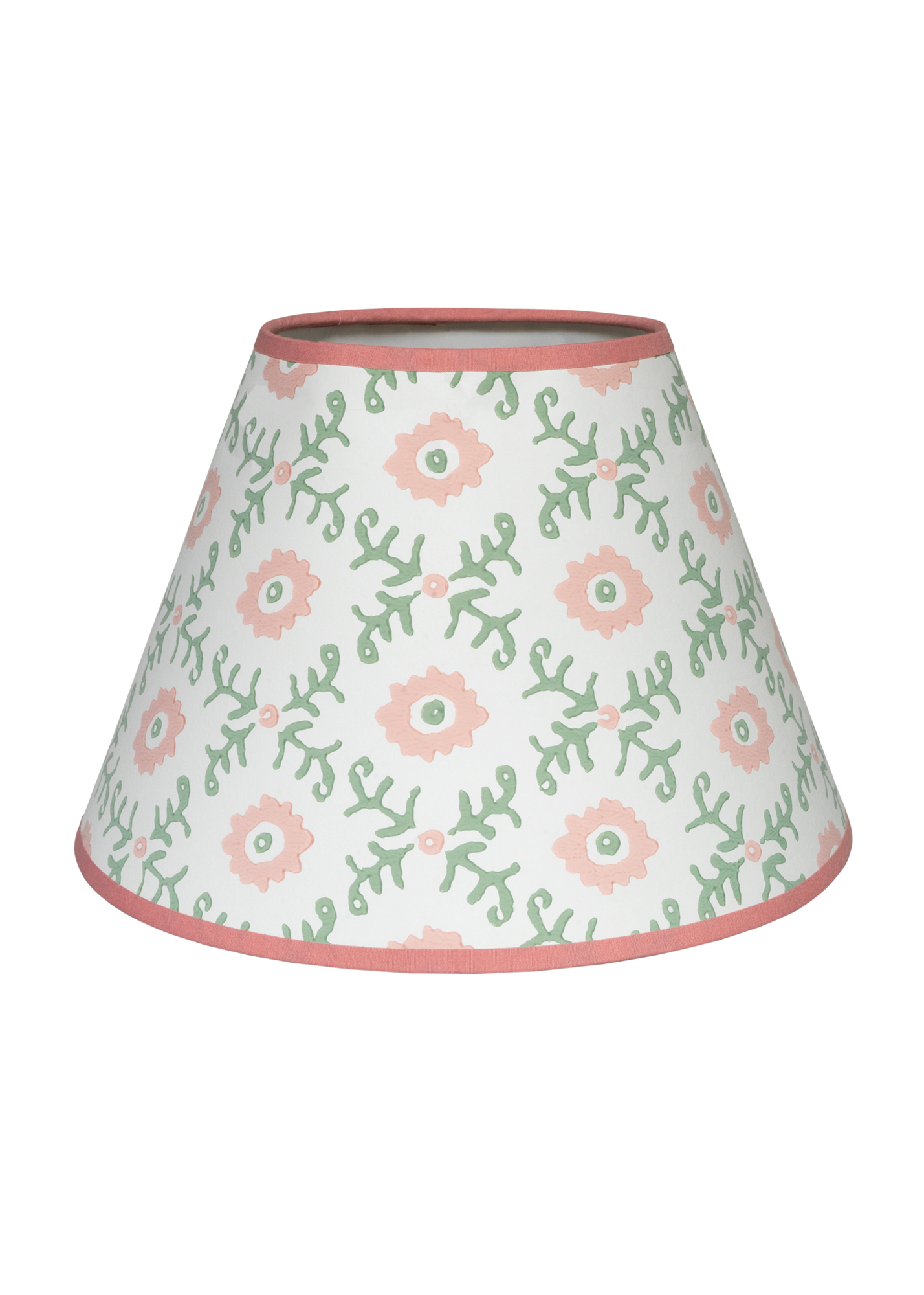 Folk Flower Lampshade ~ Pink / Green
